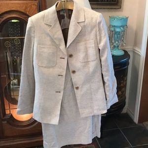 Cream and Camel Color Suit